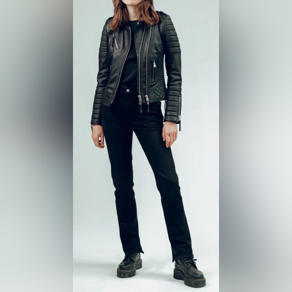 Boda Skins Kay Michaels 2.0 Quilted Detailed Leather Jacket SZ 2 - Picture 3 of 15